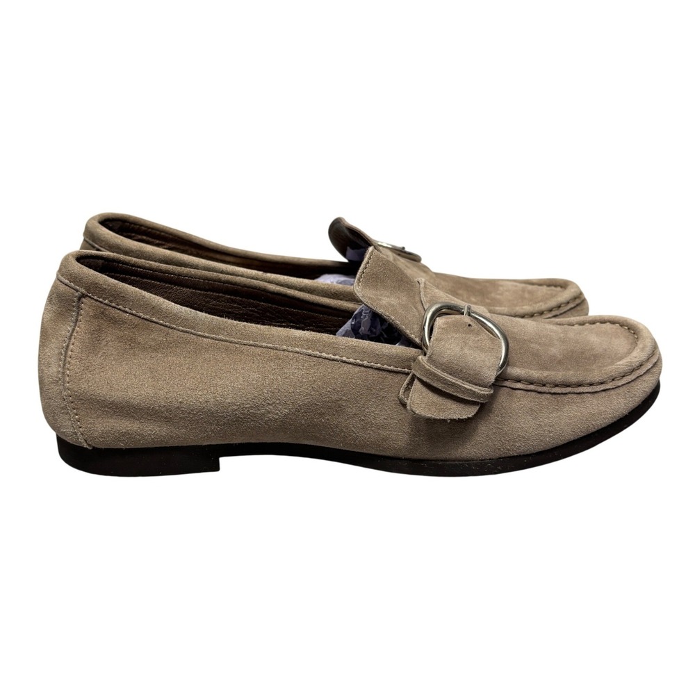 AGL Attilio Giusti Leombruni N246114 Taupe Suede Buckle Loafers 39 US 8.5-9